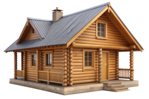 A small wooden house with a metal roof png