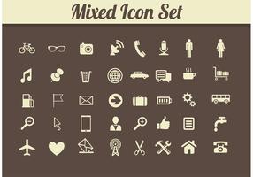 Retro Mixed Media Icon Vectors