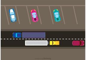 Auto Verkeer En Parkeren Vector