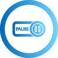 Pause Gradient Kreis Symbol vektor