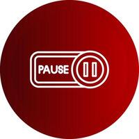 Pause Linie Taste Symbol vektor