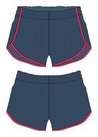 barn sommar shorts byxor mode platt skiss vektor illustration mall