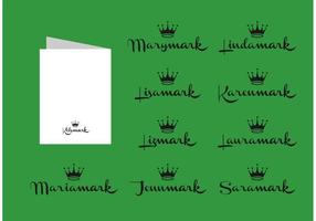 Gratis Vector Hallmark Card Names