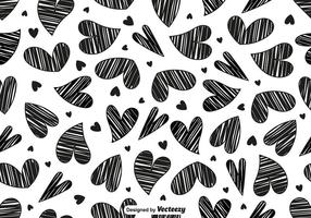 Vector Doodle Coeur Motif continu