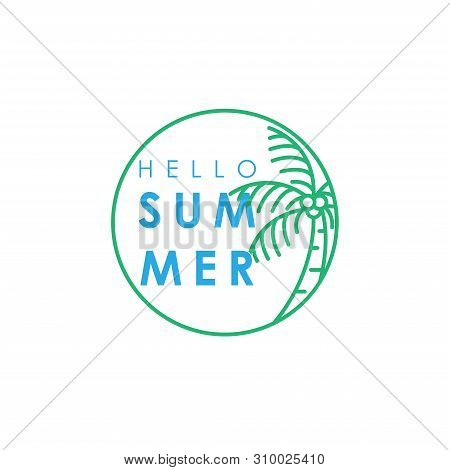 Hello Summer. Summer Season. Summer. Summer Time. Happy Summer. Summer Day. Summer Design. Summer Vector. Summer Text. Summer Lettering. Summer Art, EPS10. Summer Background. Summer Time. Summer Icon, Summer Illustration. Summer Holidays