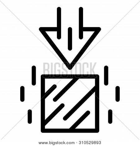 Force Of Gravity Icon. Outline Force Of Gravity Vector Icon For Web Design Isolated On White Backgro