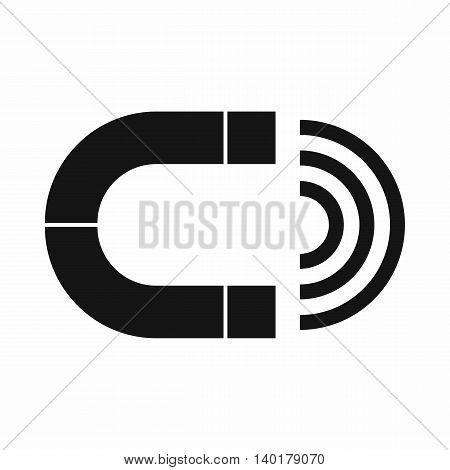 Magnet icon in simple style isolated on white background. Attraction symbol