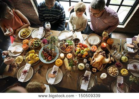 Thanksgiving Celebration Tradition Family Dinner Concept