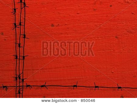 grunge barbed wire frame