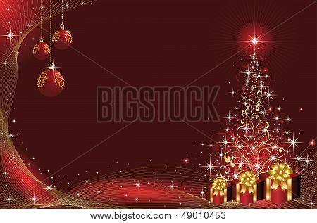 Christmas background with stars