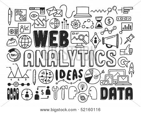 Web Analytics Doodle Elements