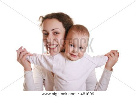 Mother With Baby Try To Fly