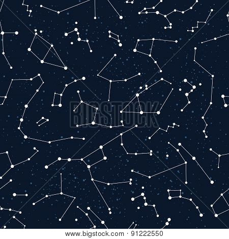 Vector constellations background,