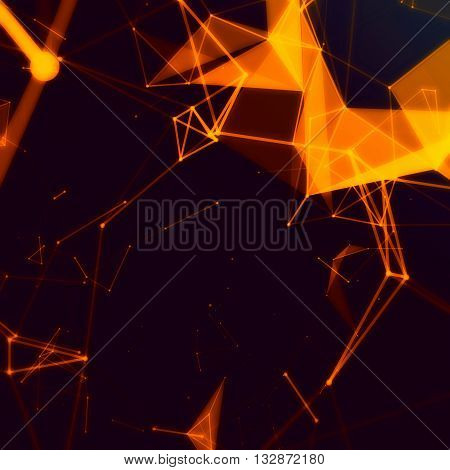 Abstract network data connection. Technology or scientific background