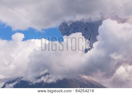 Tungurahua Is An Active Strato Volcano Located In The Cordillera Oriental Of Ecuador, South America