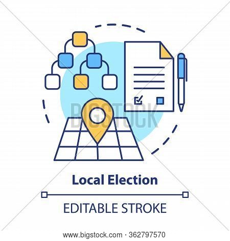 Elections Concept Icon. Local Election Idea Thin Line Illustration. Voting, Choosing From Political 