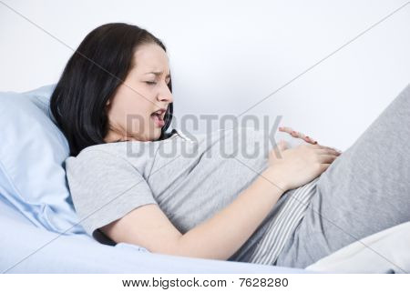 Painful  Pregnant Woman Belly