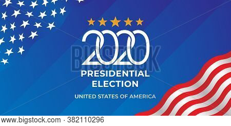 United States of America Presidential Election 2020 Vector illustration. USA Presidential Election 2020 Vector banner background design. 2020 United States of America Presidential Election vector background design. 2020 US Presidential Election