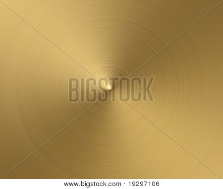 a large sheet of gold brushed in a circular pattern