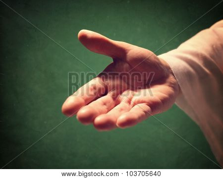 Gods hand reaching out, religion, salvation, forgiveness, assistance and love concept