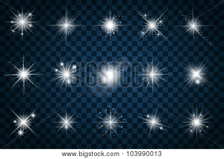 Shine stars with glitters and sparkles