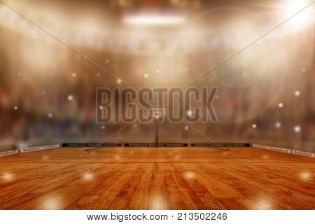 Basketball Arena With Copy Space