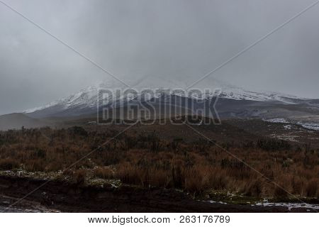 View On The Strato Vulcano Cotopaxi, Ecuador