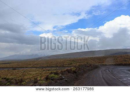 View On The Strato Vulcano Cotopaxi, Ecuado