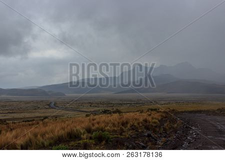 View On The Strato Vulcano Cotopaxi, Ecuador