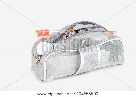 Isolated toiletry bag