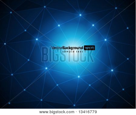 Abstract technology wire hexagonal vector background