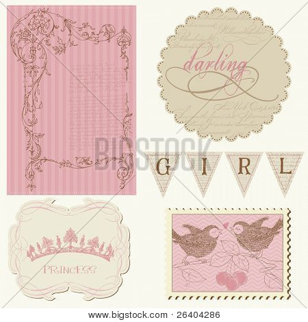 Scrapbook design elements - Beautiful Girl