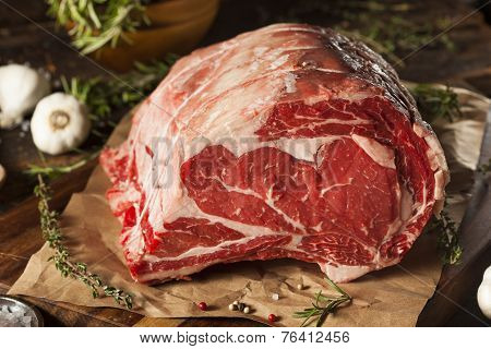 Raw Grass Fed Prime Rib Meat