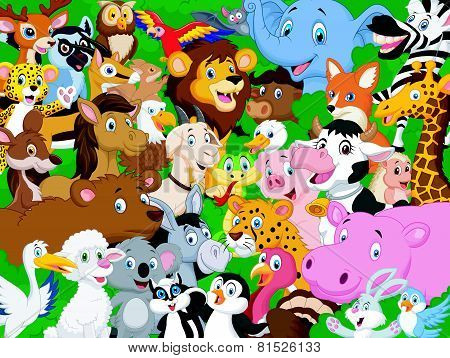 Cartoon animal background