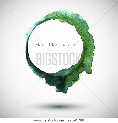 Vector Handmade Watercolor Ring