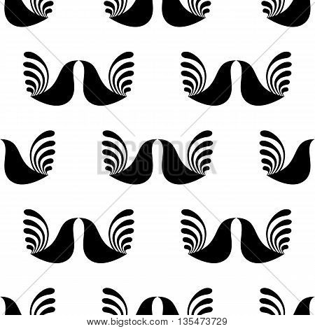 Seamless pattern. Seamless monochrome pattern. Abstract ethnic pattern. Geometric birds pattern Textile birds pattern. Cocks pattern. Simple pattern for textile, wrapping paper