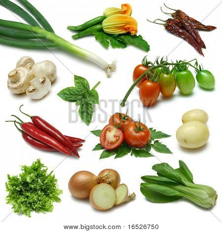 Vegetable Sampler with clipping paths