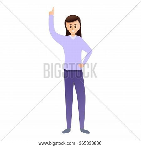 Planetarium Woman Icon. Cartoon Of Planetarium Woman Vector Icon For Web Design Isolated On White Ba