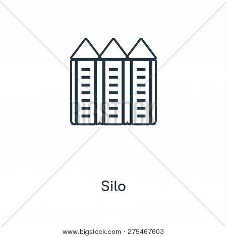 Silo Icon In Trendy Design Style. Silo Icon Isolated On White Background. Silo Vector Icon Simple An