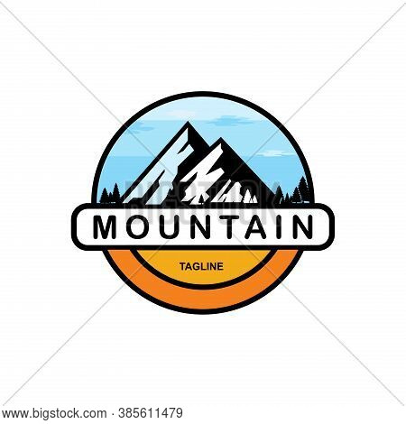 Mountains. Mountain Logo Vector. Mountain Icon Vector. Mountain Icon Flat. Mountains Logo. Hill Logo