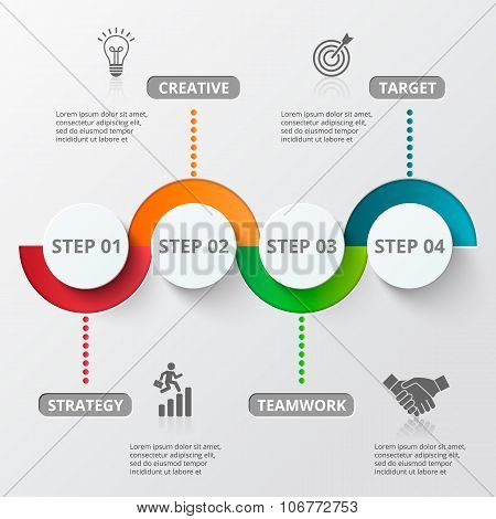 Infographic design template and marketing icons.