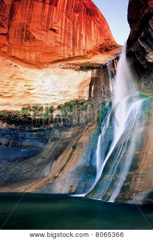 Waterfall In Utah's Red Rock Country