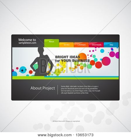 Website design template. Vector.