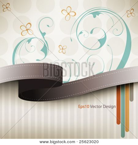 eps10 vector  vintage multicolor floral design