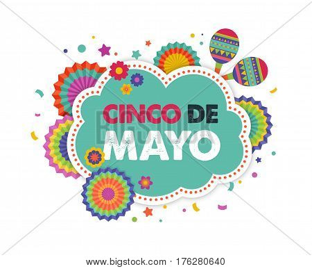 Cinco de mayo, Mexican fiesta banner and poster design with flags, decorations,