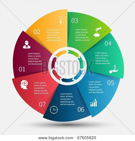 Vector circle infographic.