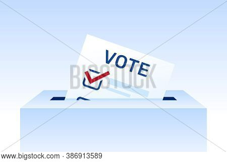 Voting Concept, Elections Illustration. Election Day. Ballot Paper