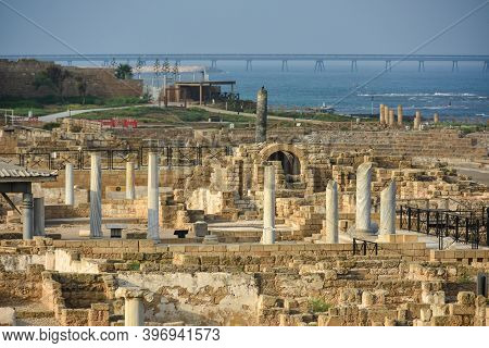 Historic Caesarea Maritima Harbor, Israel