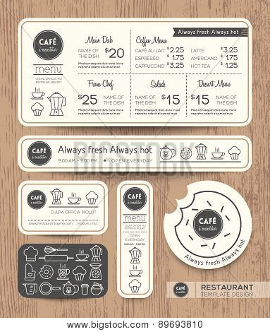 Restaurant Cafe Set Menu Graphic Design Template