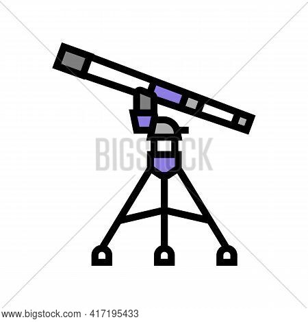 Refractor Planetarium Color Icon Vector. Refractor Planetarium Sign. Isolated Symbol Illustration